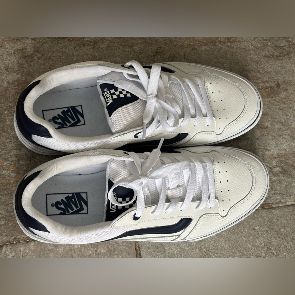 Vans off the Wall Navy Blue and White Old Skool Sneakers Size 12 - Picture 3 of 12